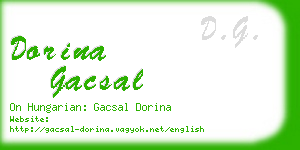 dorina gacsal business card